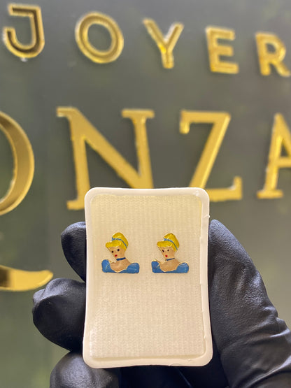 Broquel oro 10k cenicienta