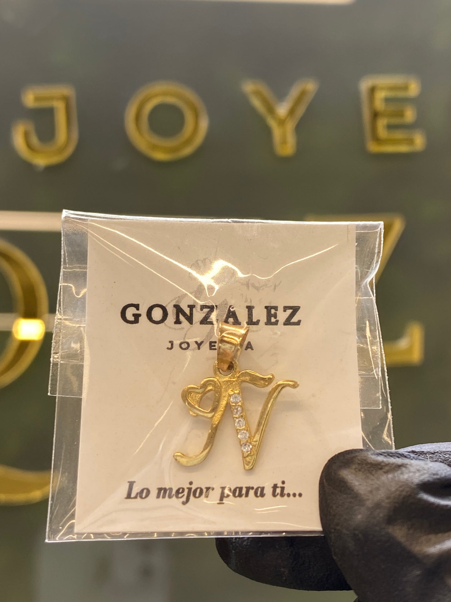 Dije oro 10k inicial “N”