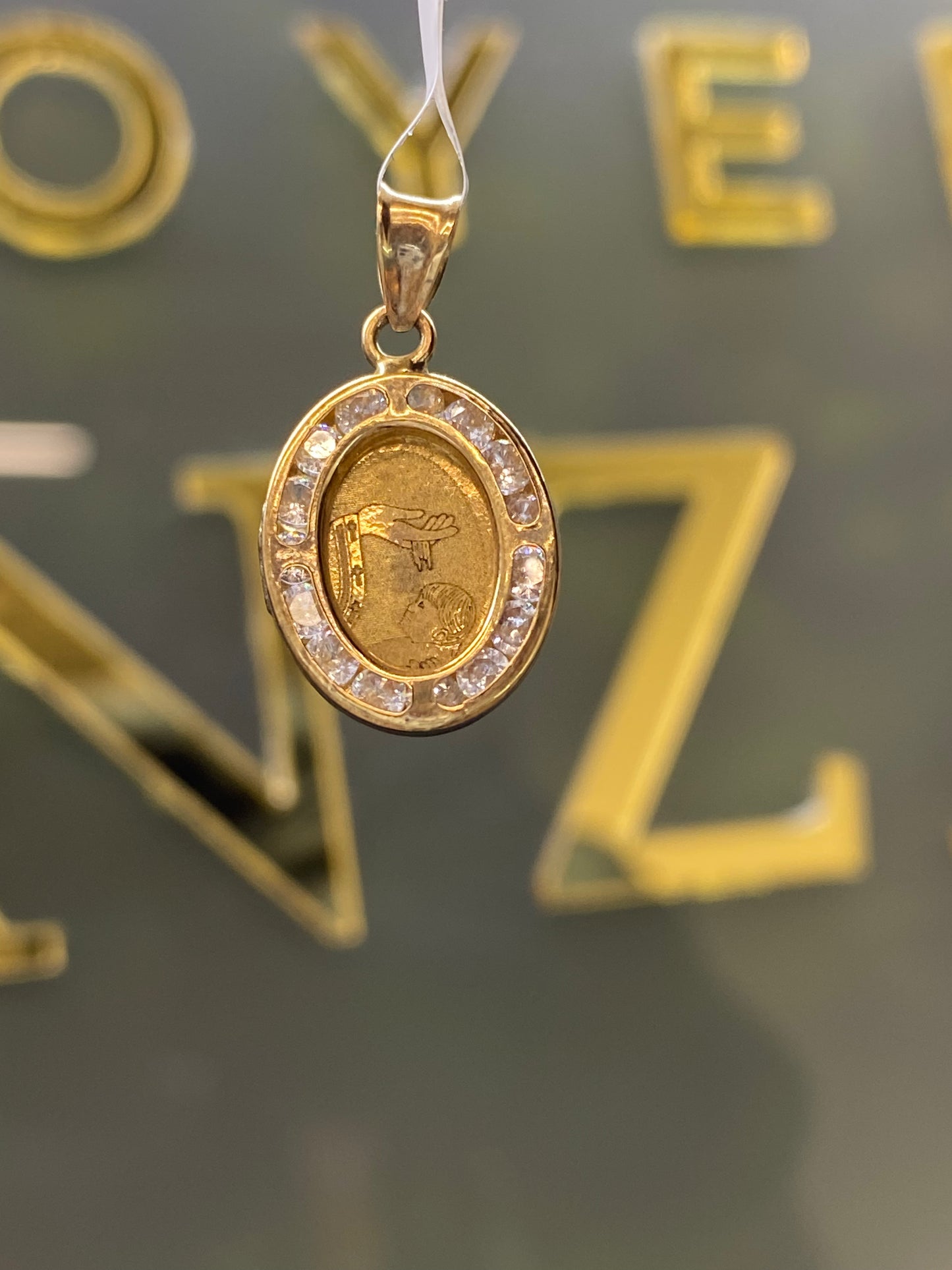 Dije de oro 10k medallita de bautizo