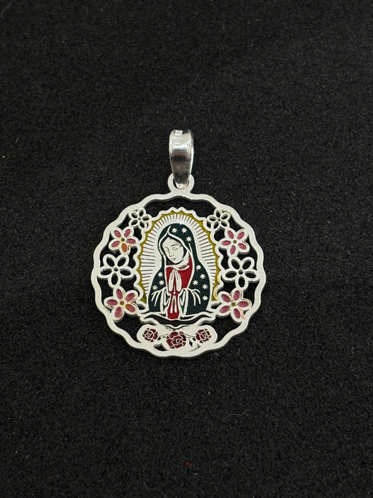 Medalla virgen Gpe plata