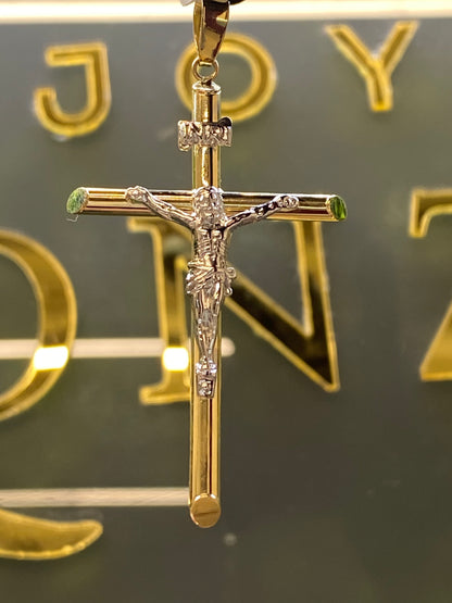 Dije de oro 10k cruz con Cristo