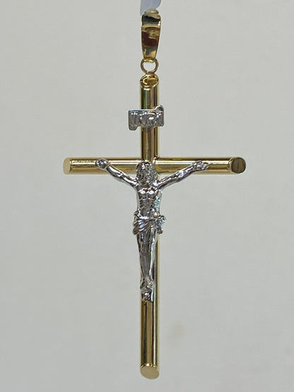 Dije de oro 10k cruz con Cristo