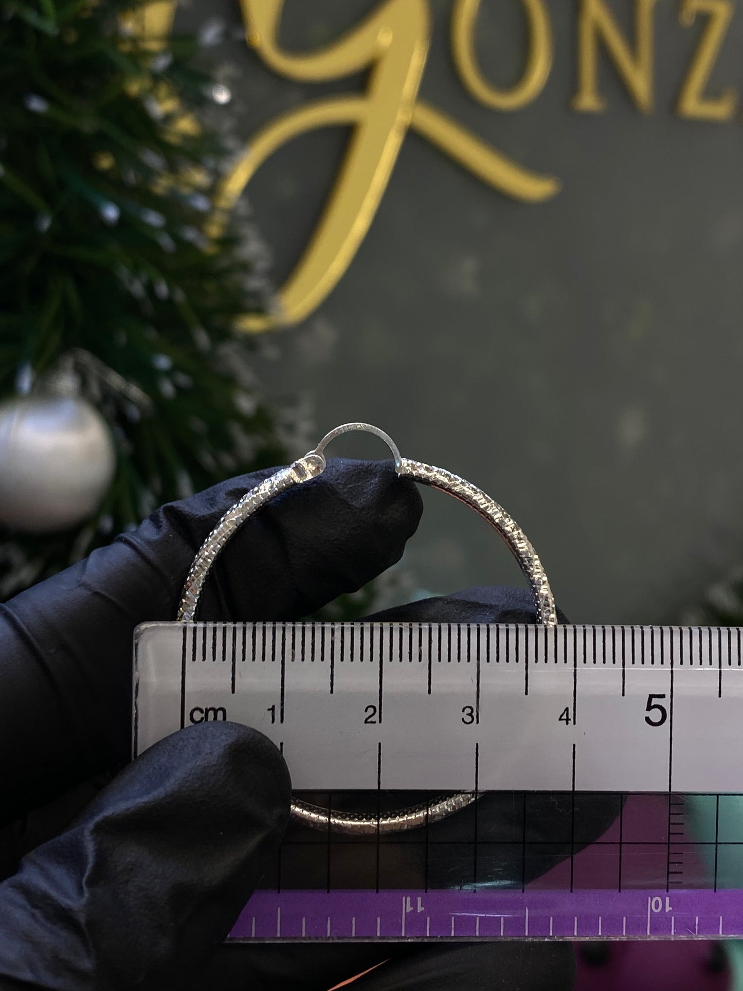 Arracada Plata 3.8cm