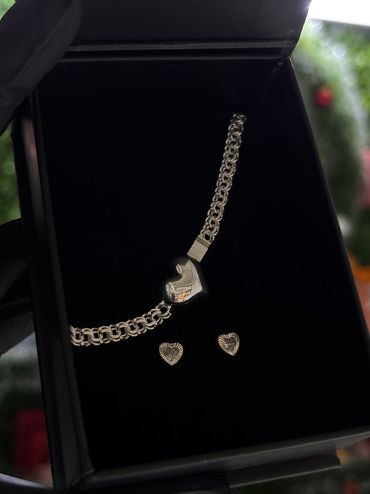 Set silver love💖