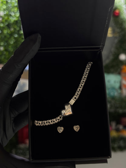 Set silver love💖