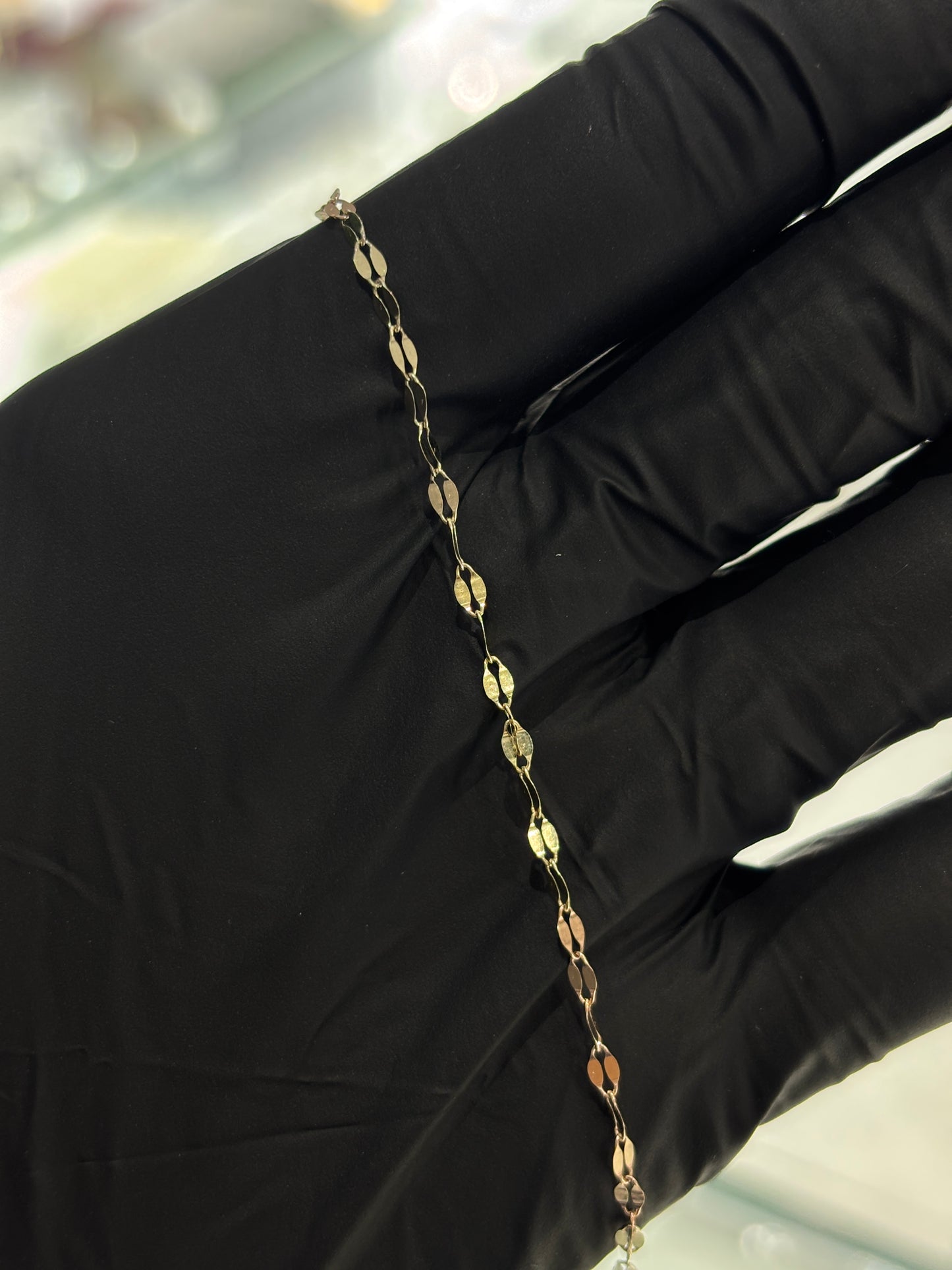 Cadena grano de café 10k 40cm