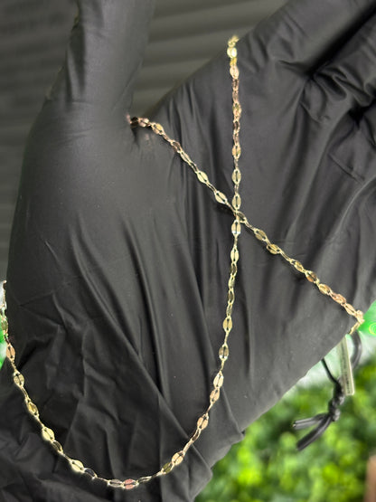 Cadena grano de café 10k 40cm